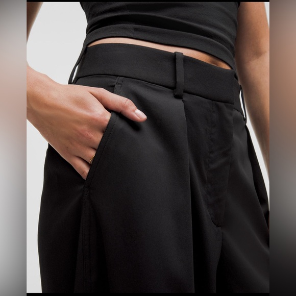 🆕 LULULEMON Pleat-Front High-Rise Trouser Black NWT Size 8 - Picture 4 of 16
